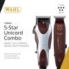 imageWahl Professional Corded 5 Star Unicord Combo Includes Magic Clip Razor Edger QC Trimmer Electromagnetic Motor Model 8242