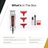imageWahl Professional Detailer Corded Trimmer Adjustable T Blade Lightweight Rotary Motor Complete Kit Burgundy