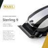 imageWahl Professional Sterling 9 Corded Clipper Adjustable Blade High Performance Hair Cutting Tool Silver