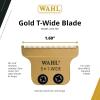 imageWahl Professional T Wide Gold Plated Blade Set DLC Titanium Coated Adjustable Zero Overlap Replacement Fits Cordless Detailer Li