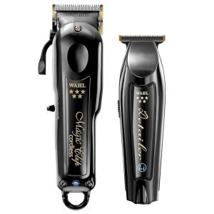 imageWahl Professional Cordless Barber Combo Includes Magic Clip Blending Clipper and Detailer Li Trimmer 100 Min Runtime