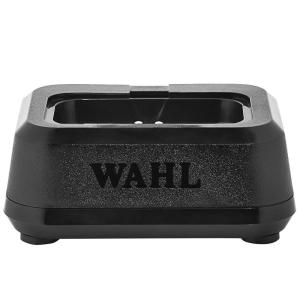 imageWahl Professional Low Profile Charge Stand Weighted Base with Rotating Cord 4 Interchangeable Inserts Compatible with 5V Cordless Wahl Clipper Trimmer Tools Black