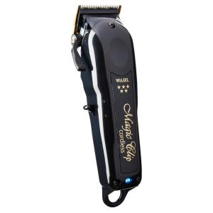 imageWahl Professional 5 Star Magic Clip Cordless Clipper Stagger Tooth Blade Includes Attachments 100 Min Runtime 4 ColorsBlack