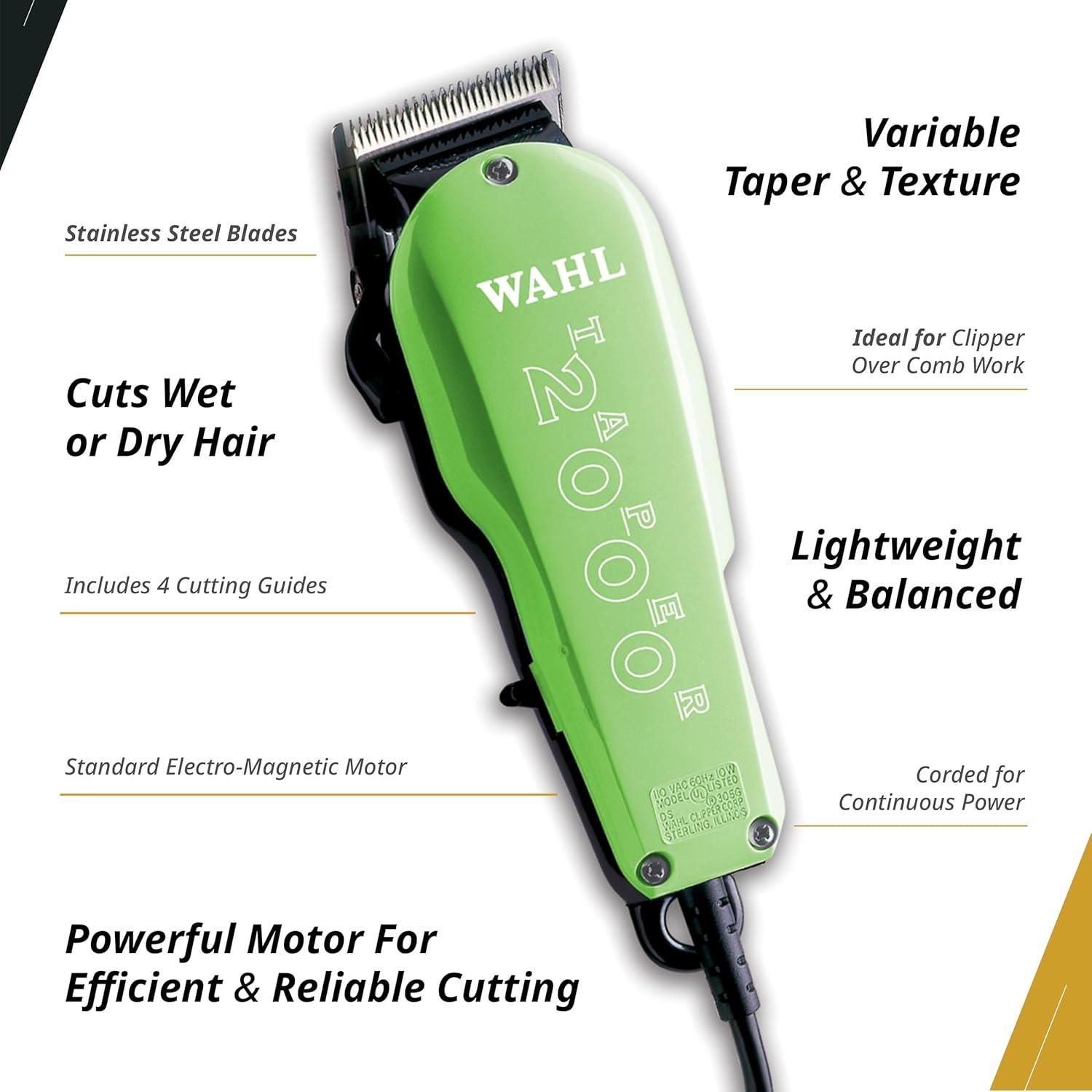 imageWahl Professional 5 Star Cordless Clipper Magic Clip with Stagger Tooth Blades LithiumIon Battery 100 Min Runtime Gold