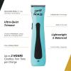 imageWahl Professional Sterling Mag Cordless Trimmer Lithium Ion QuickDetach Blade 120 Minute Run Time Includes Charging StandBlackAqua